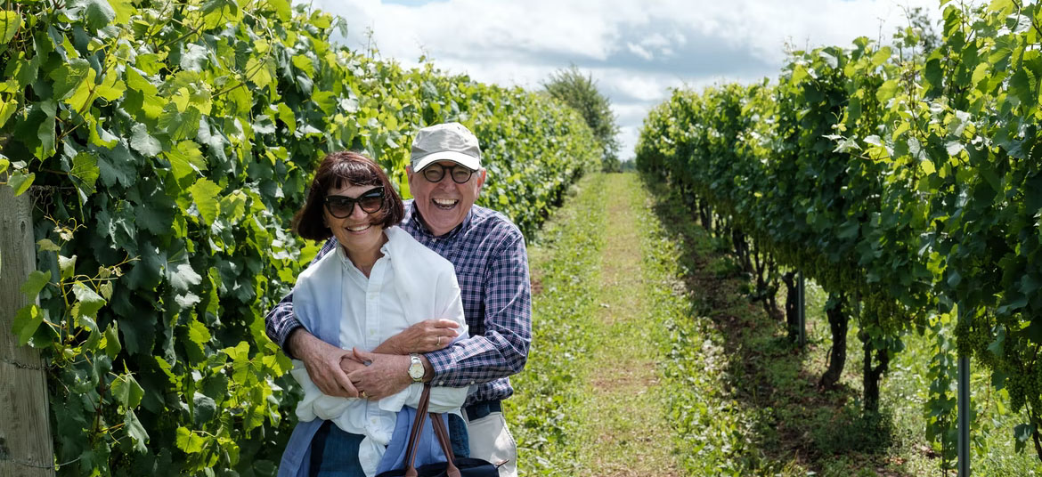 couple-vineyard-stock Diabetic man with his wife at a vineyard